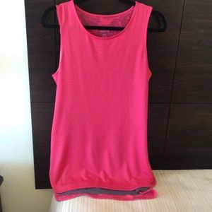 TANGERINE Long Tank Top with Burnout Back, Size S